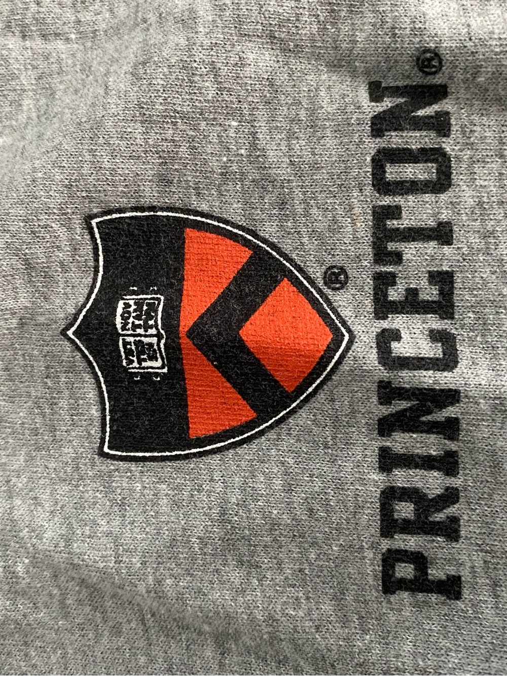 Princeton University TShirt Athletic Gray, with logo, 2XL